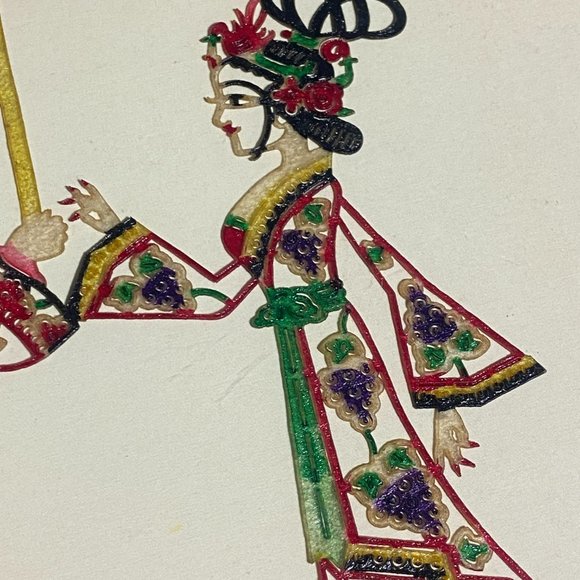 Chinese Oriental Shadow Play Framed Art - Picture 8 of 9